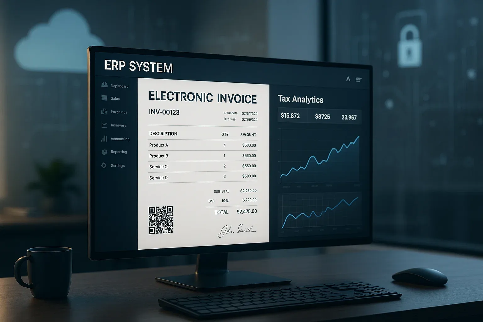 ضريبة السلع والخدمات: كيفية إدارة الفواتير الإلكترونية باستخدام برنامج Raito-ERP