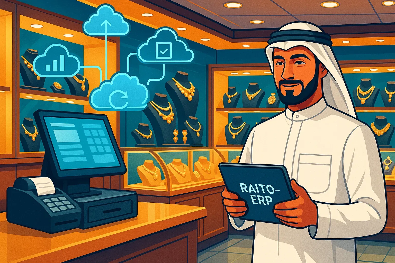 برنامج عربي لإدارة الذهب Raito-ERP: الحل المثالي لفهم احتياجات السوق المحلي