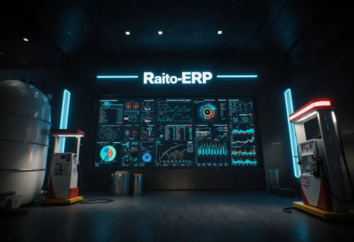 مراقبة المخزون في محطات الوقود بواسطة Raito-ERP بدقة