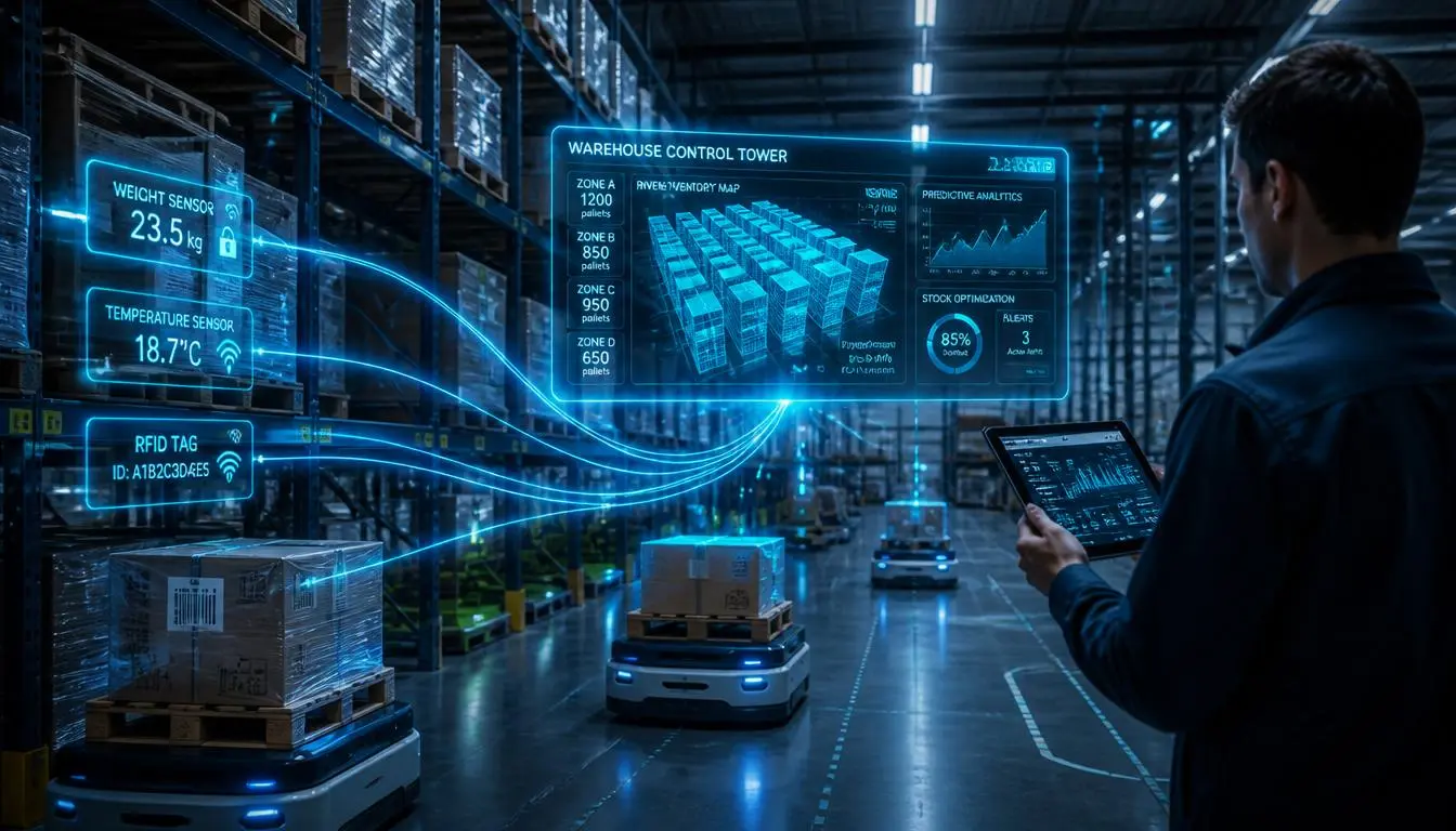 دمج تقنيات إنترنت الأشياء (IoT) مع أنظمة إدارة المستودعات